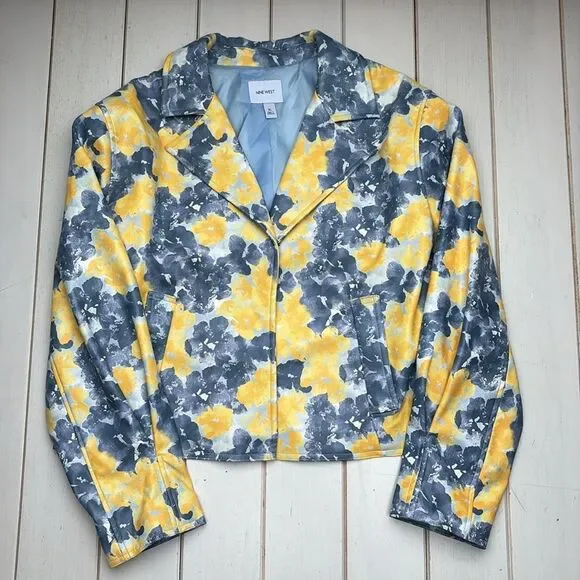 Cropped Floral Yellow and Blue Trench - Picture 13 of 13